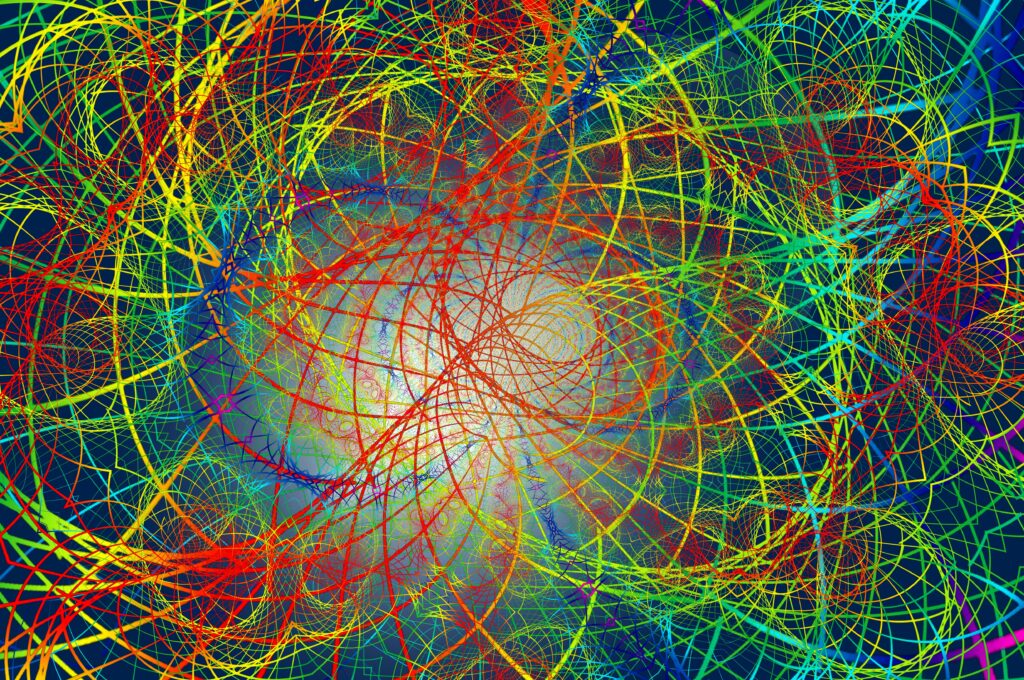 Mesmerizing Multicolored Plexus Wallpaper with Gradient Background