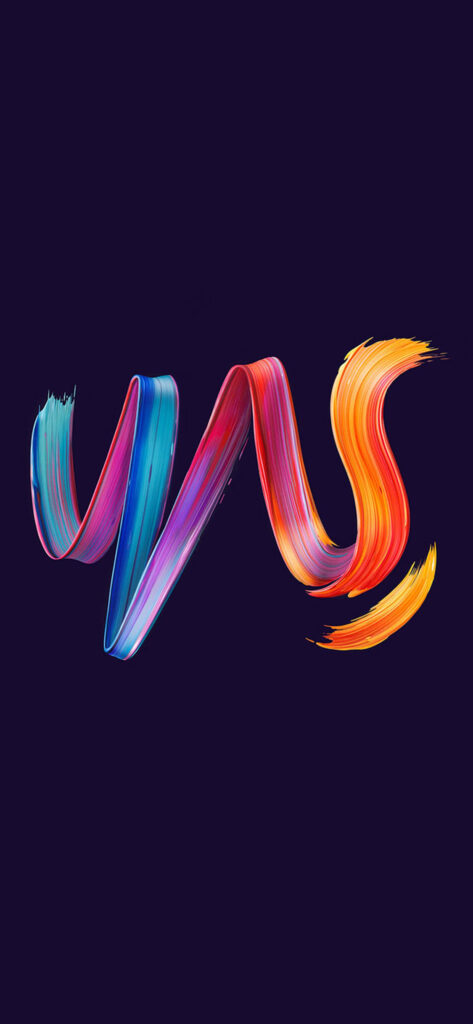 Vibrant Multicolored Ribbon Swirl Minimalist Wallpaper Background