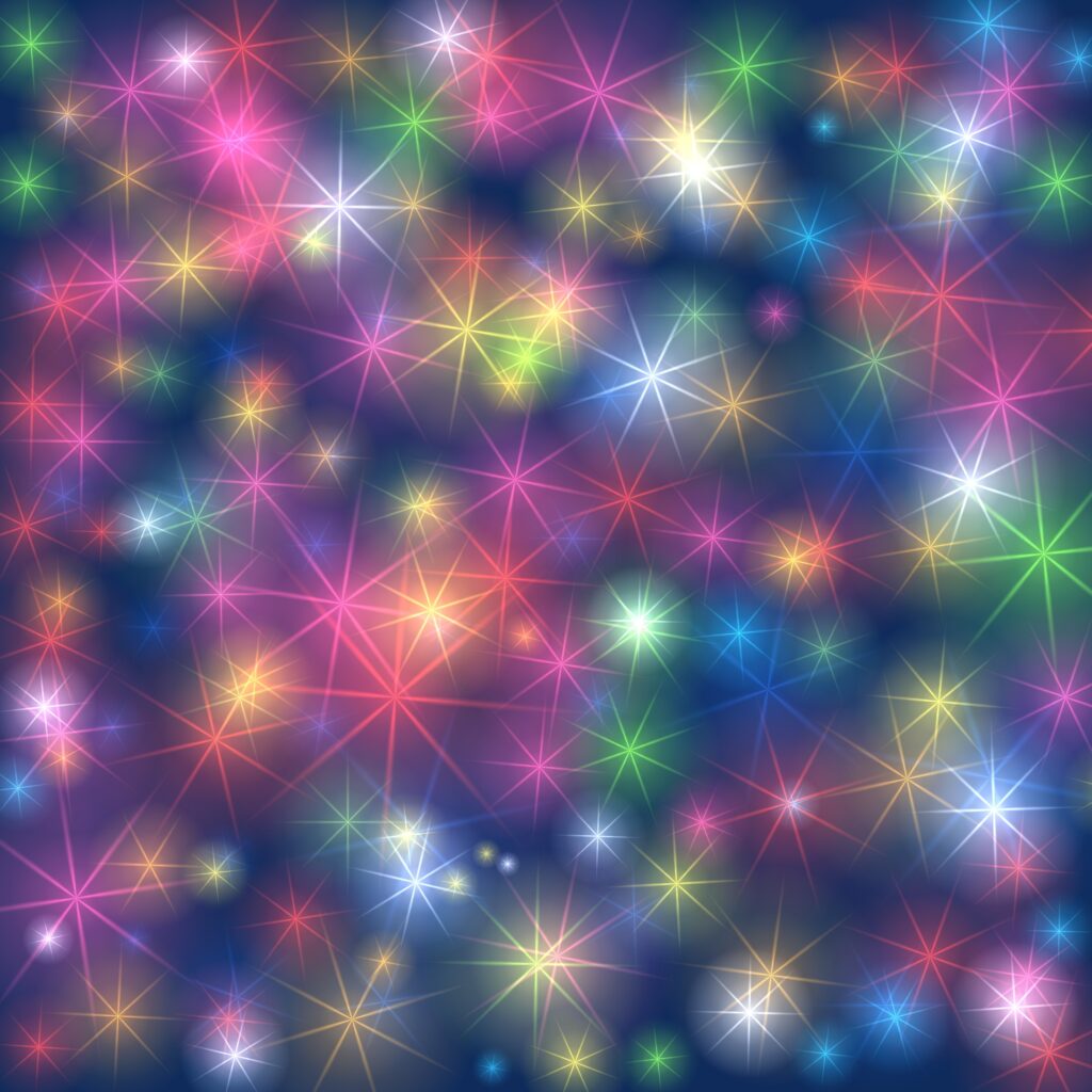 Vibrant Multicolored Snowflake Wallpaper – Festive Dark Background