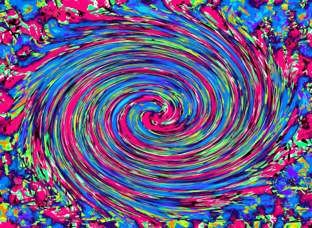 Vibrant Multicolored Swirling Abstract Wallpaper Background
