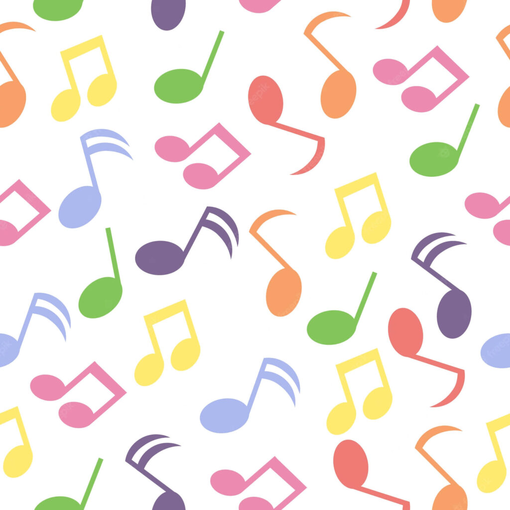 Vibrant Music Notes Wallpaper: Colorful Art for Music Lovers