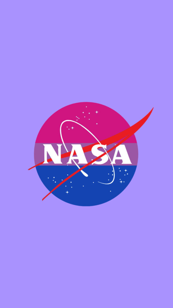Vibrant NASA Logo Wallpaper: Modern Violet Background Design