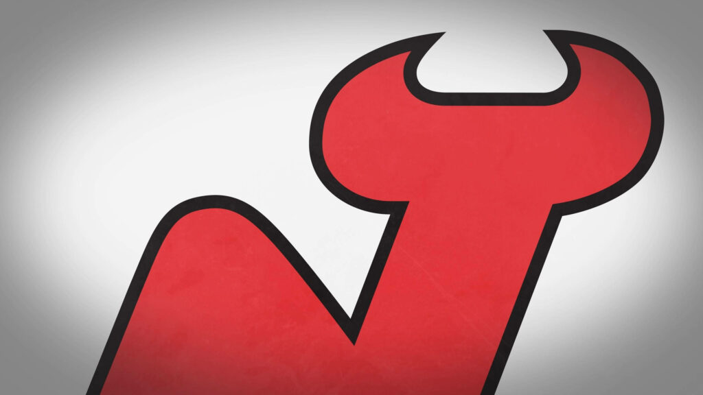 Vibrant New Jersey Devils Logo Wallpaper - Bold Red Design