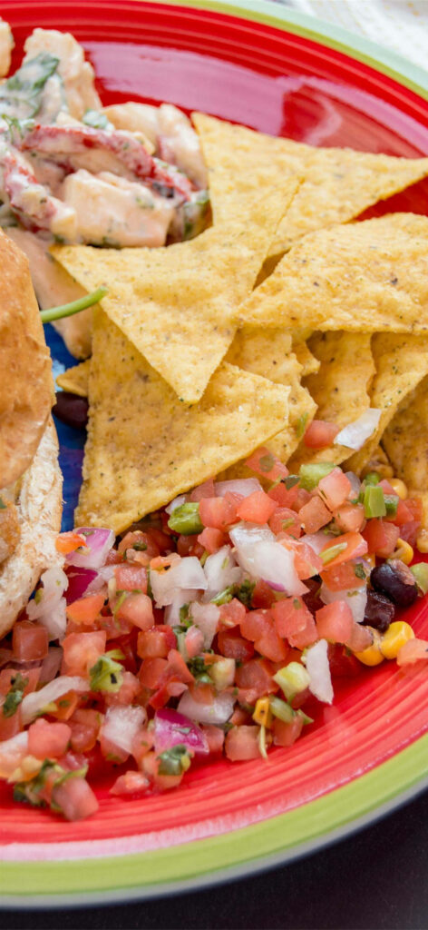 Colorful Nacho Plate iPhone Wallpaper for Food Lovers