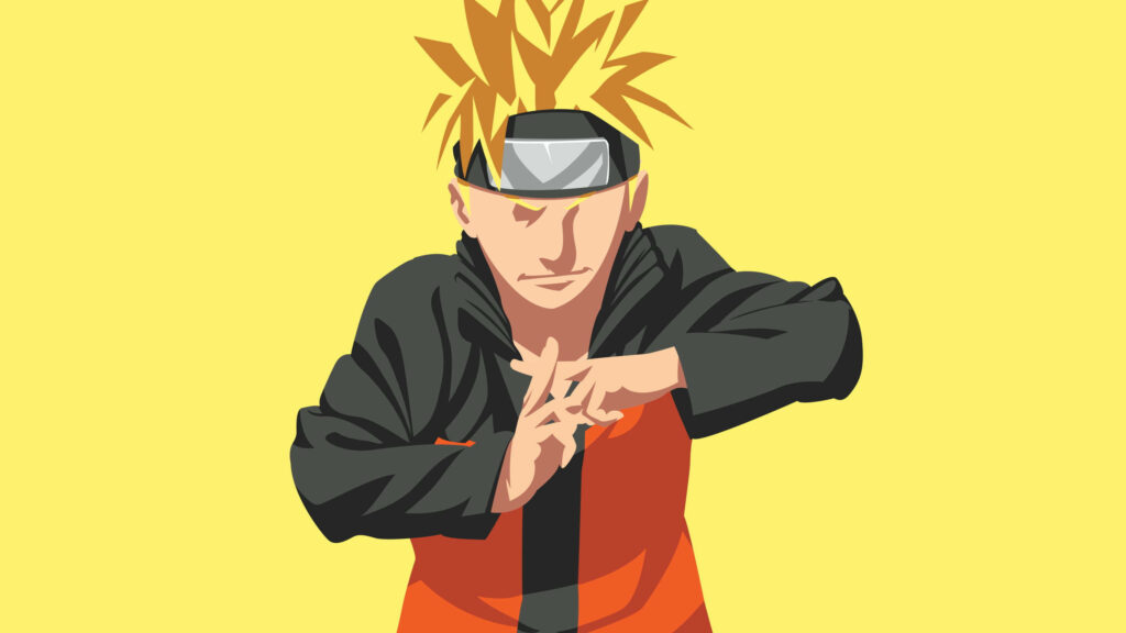 Vibrant Naruto Vector Art Wallpaper - Dynamic Design & Bold Colors