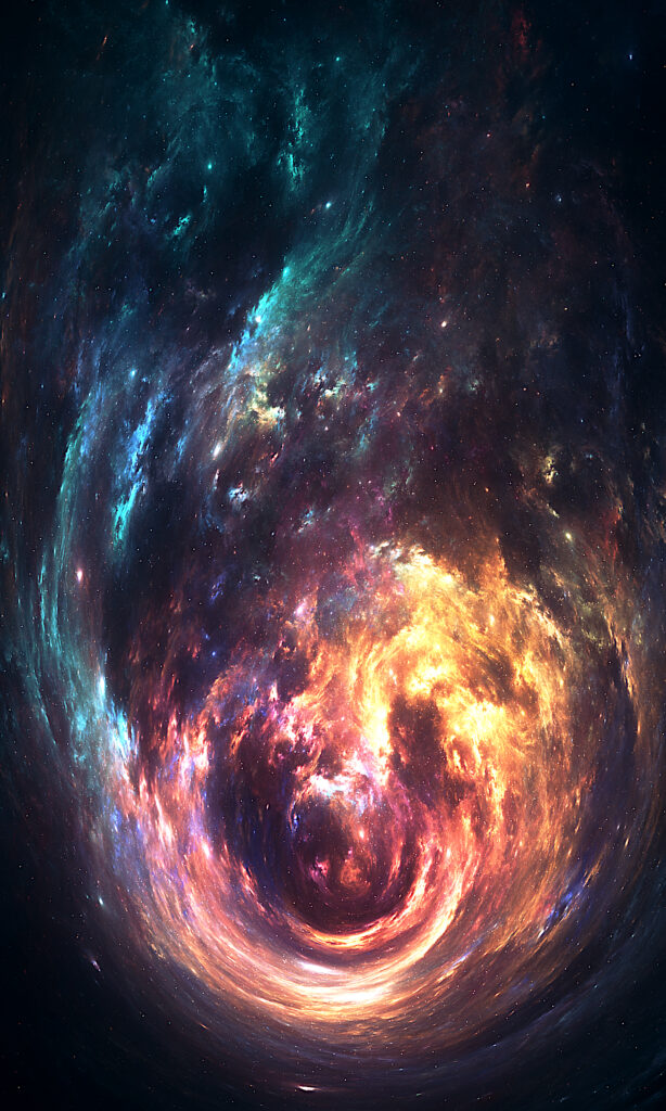Vibrant Nebula Wallpaper - Fiery Hues & Celestial Gradients Background