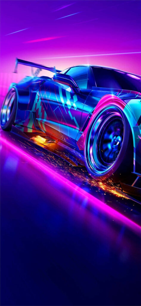 Vibrant Neon Racing Car Wallpaper – Need For Speed Heat Background