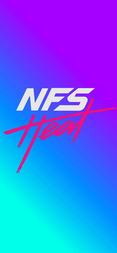 Need for Speed Heat Logo Wallpaper: Dynamic Purple to Blue Gradient