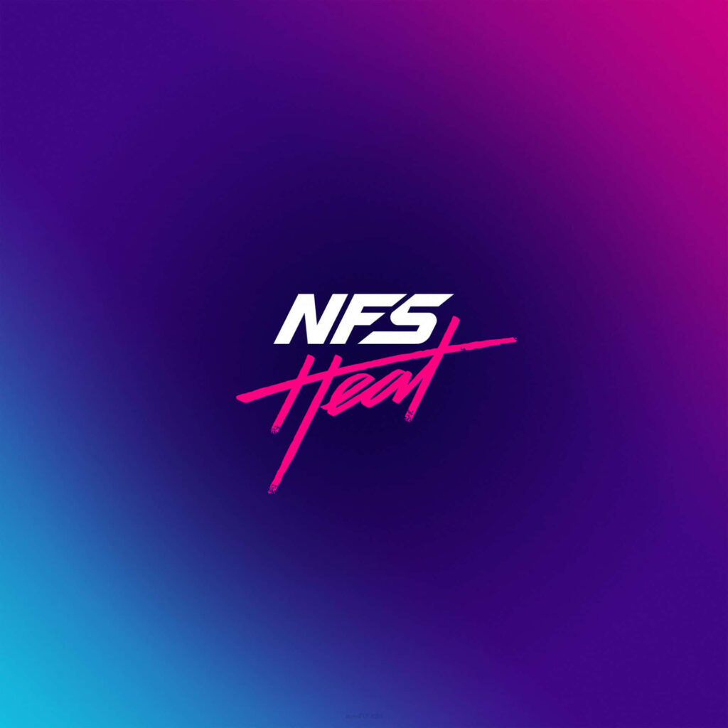 Need For Speed Heat Logo Wallpaper: Bold Pink & Purple Design