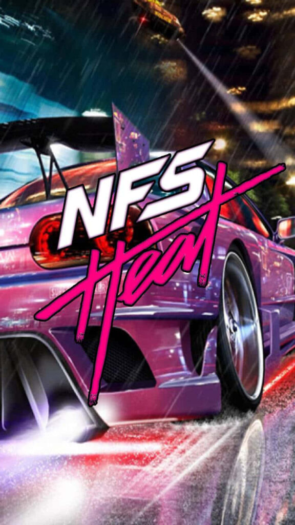Vibrant Need for Speed Heat Wallpaper: Neon Car in Motion