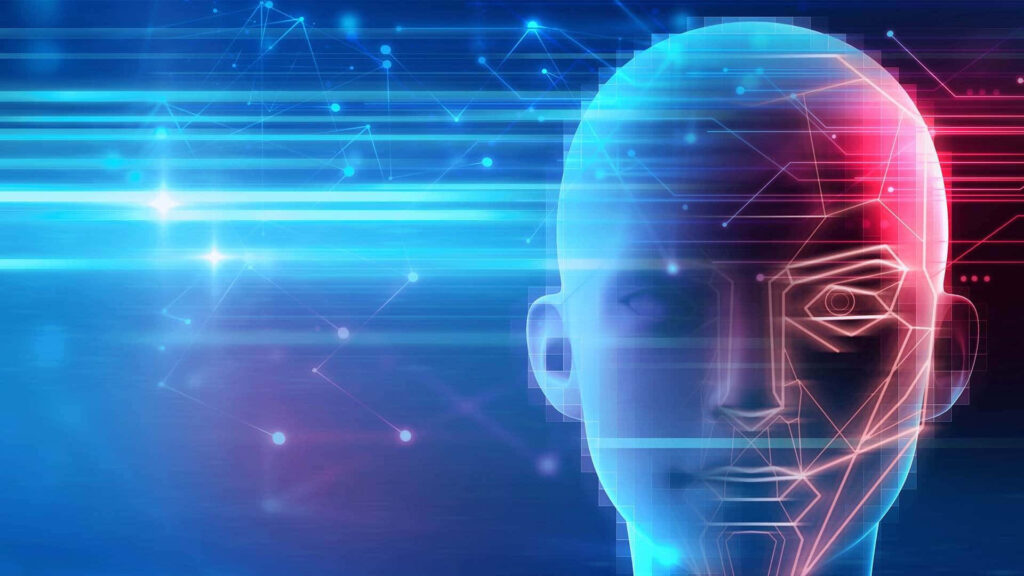 Futuristic AI Neon Wallpaper with Glowing Circuits & Patterns