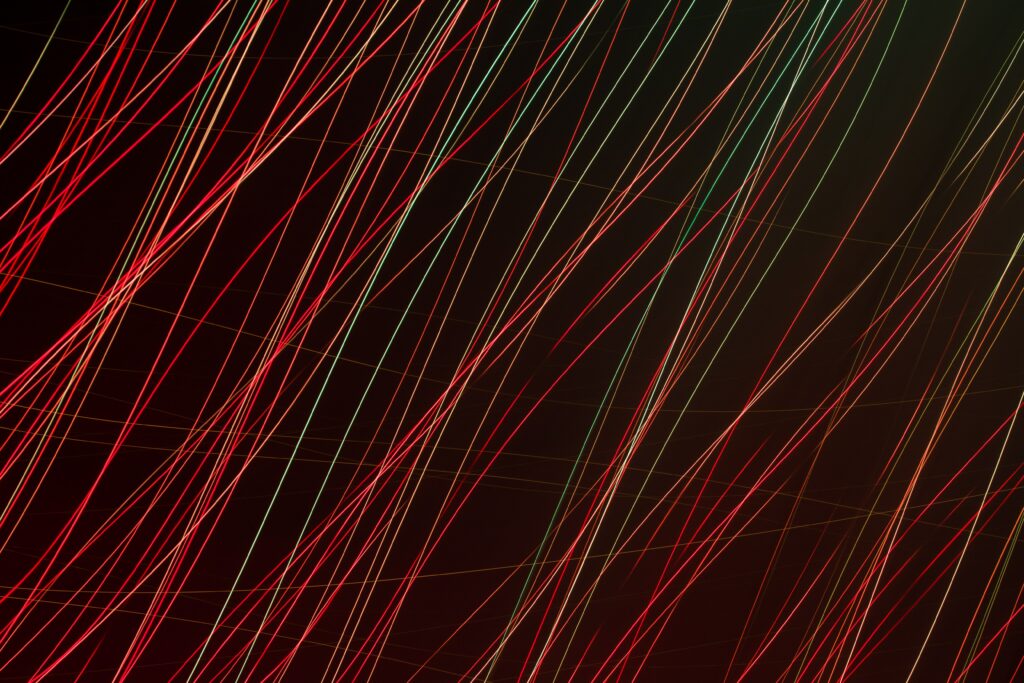 Vibrant Neon Lines Abstract Wallpaper - Dark Background Design