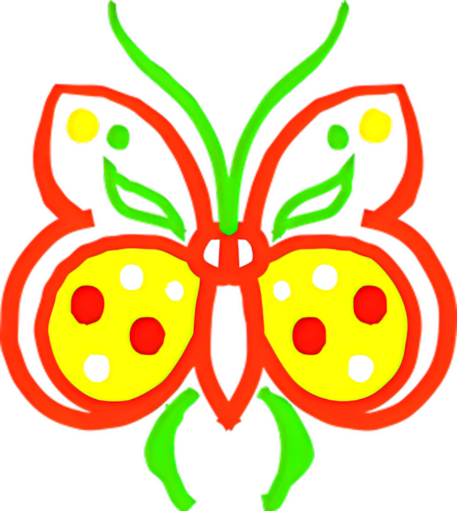 Vibrant Neon Butterfly Wallpaper: Bright, Glowing Colors & Art Style