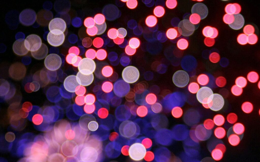 Vibrant Neon Circles & Dots Wallpaper with Bokeh Effect Background
