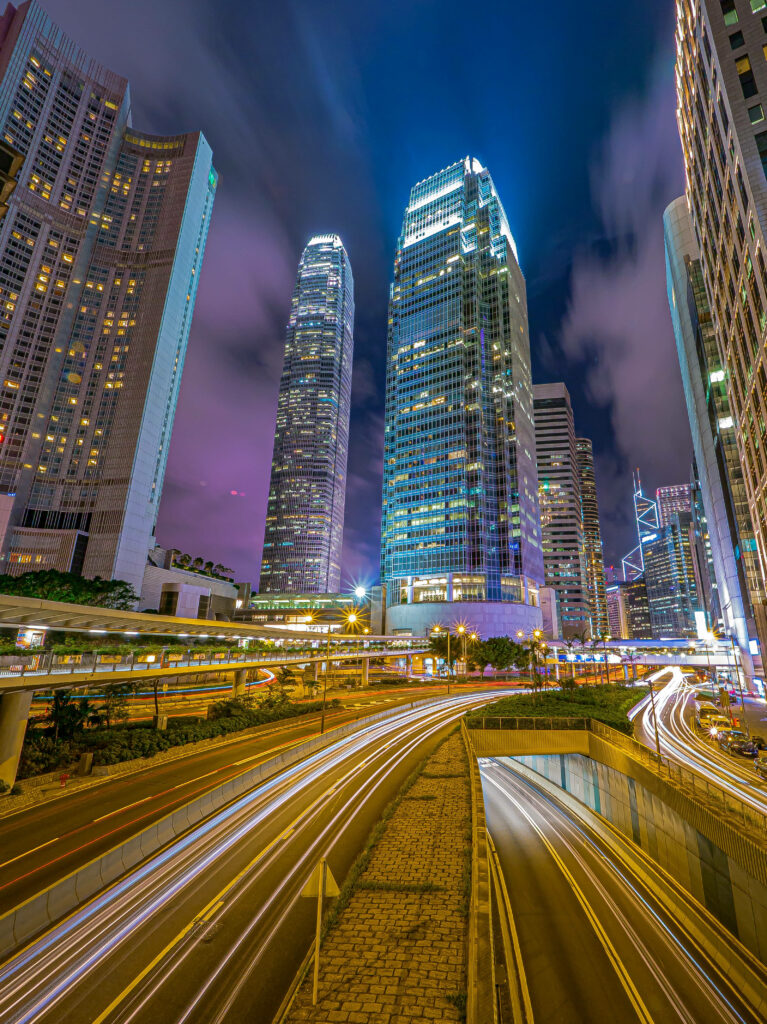 Vibrant Neon Cityscape Wallpaper: Dazzling Night Urban Energy