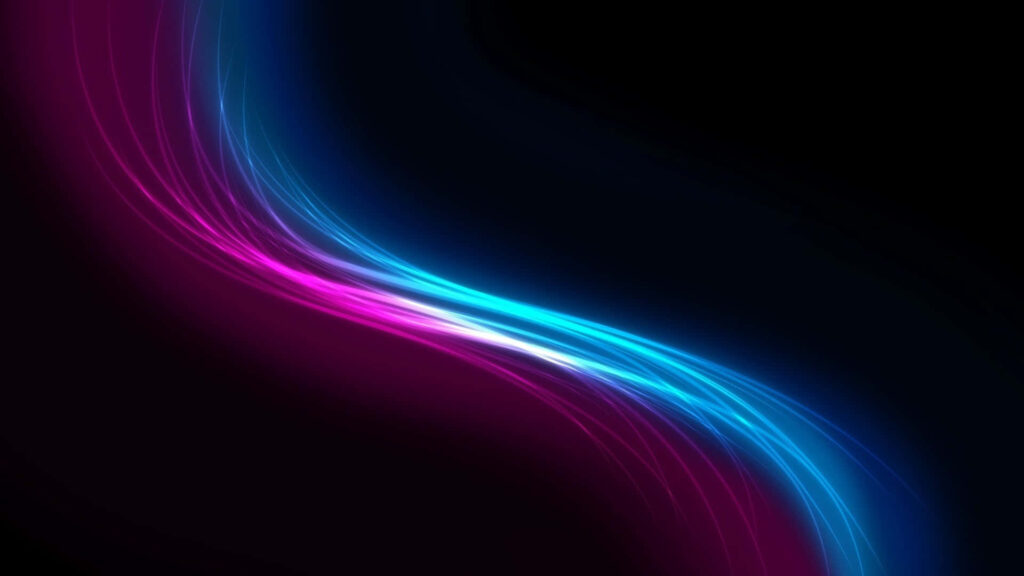 Vibrant Neon Pink & Blue Abstract Wallpaper on Black Background