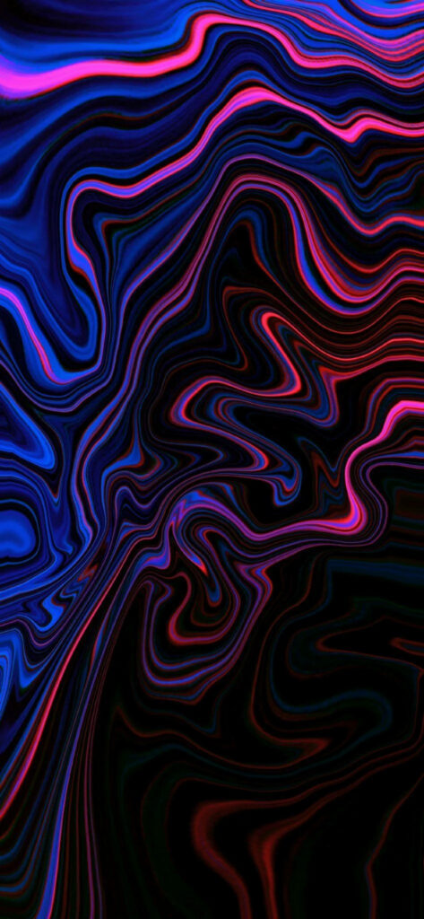 Fluid Amoled Liquid Texture in Neon Colors - Vibrant 4k iPhone Wallpaper