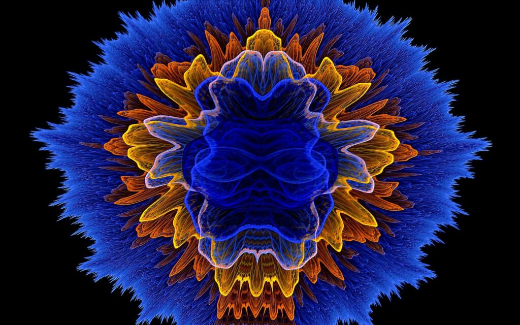Vibrant Neon Fractal Patterns Wallpaper - 1920x1200 Abstract Art