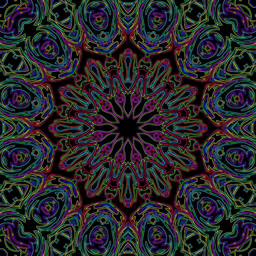 Vibrant Fractal Wallpaper: Mesmerizing Kaleidoscopic Design for Displays
