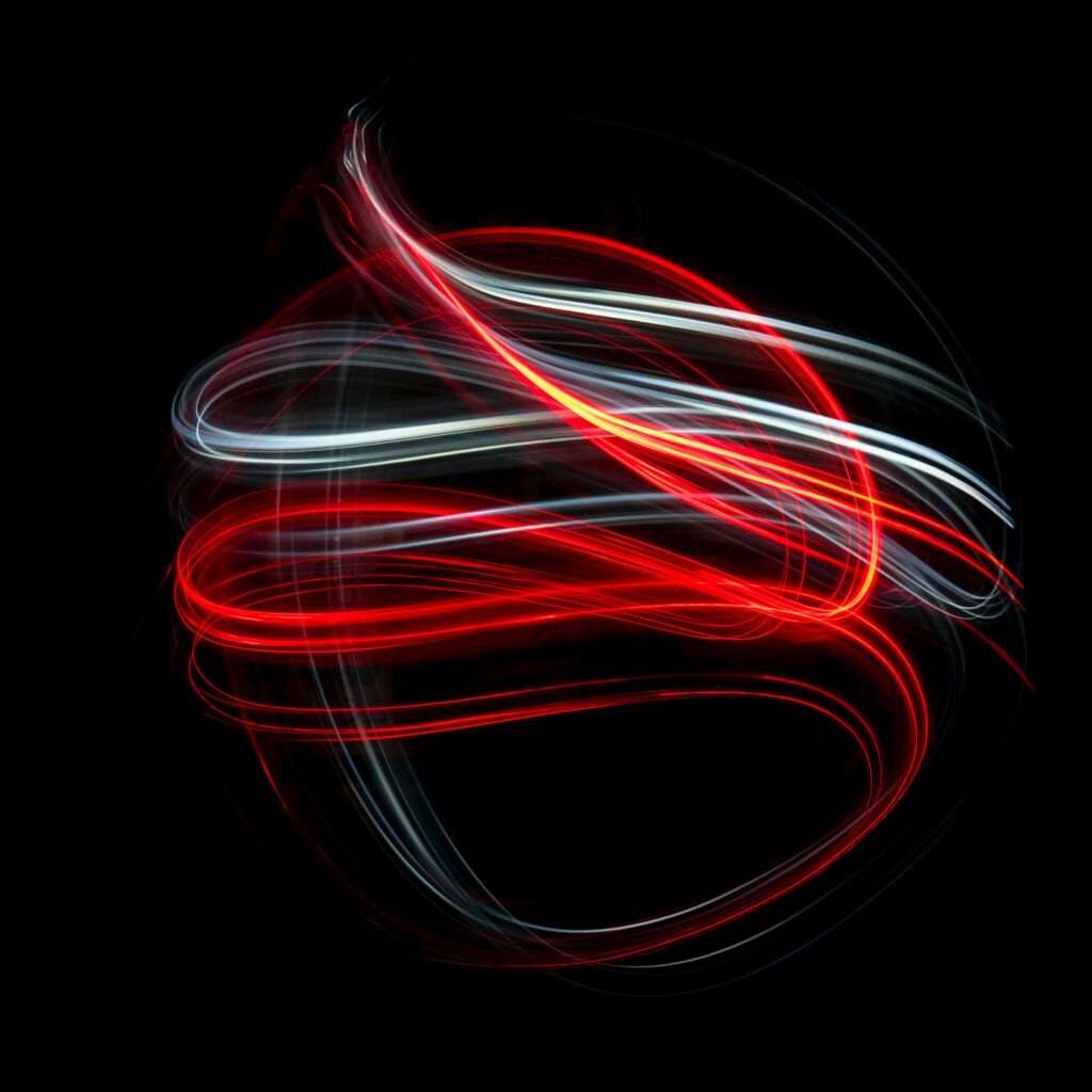 Vibrant Freezelight Wallpaper: Neon Red & White Abstract Lines