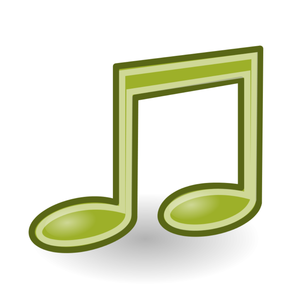 Vibrant Neon Green Music Note Wallpaper on Transparent PNG
