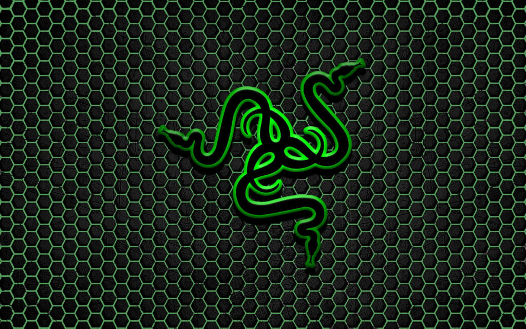 Glowing Green: The Vibrant Hexagonal World of Razer PC Wallpaper