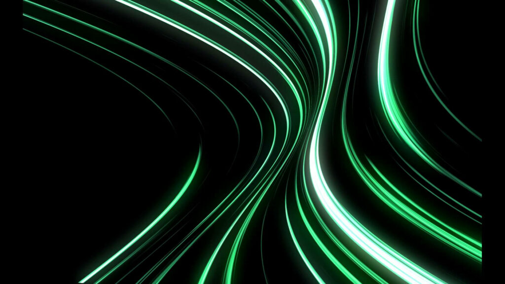 Captivating Neon Green Wave Surges Amidst Dark Abyss - YouTube Thumbnail Background Wallpaper