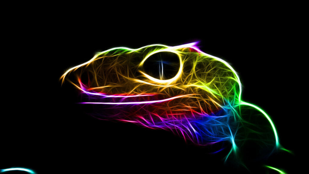 Vibrant Neon Leopard Gecko Wallpaper - Striking Art for Your Background