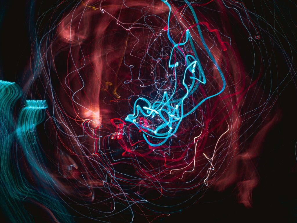 Vibrant Neon Light Trails Wallpaper | Abstract Motion & Energy