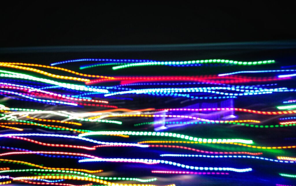 Vibrant Neon Lights Wallpaper - Dynamic Long Exposure Background