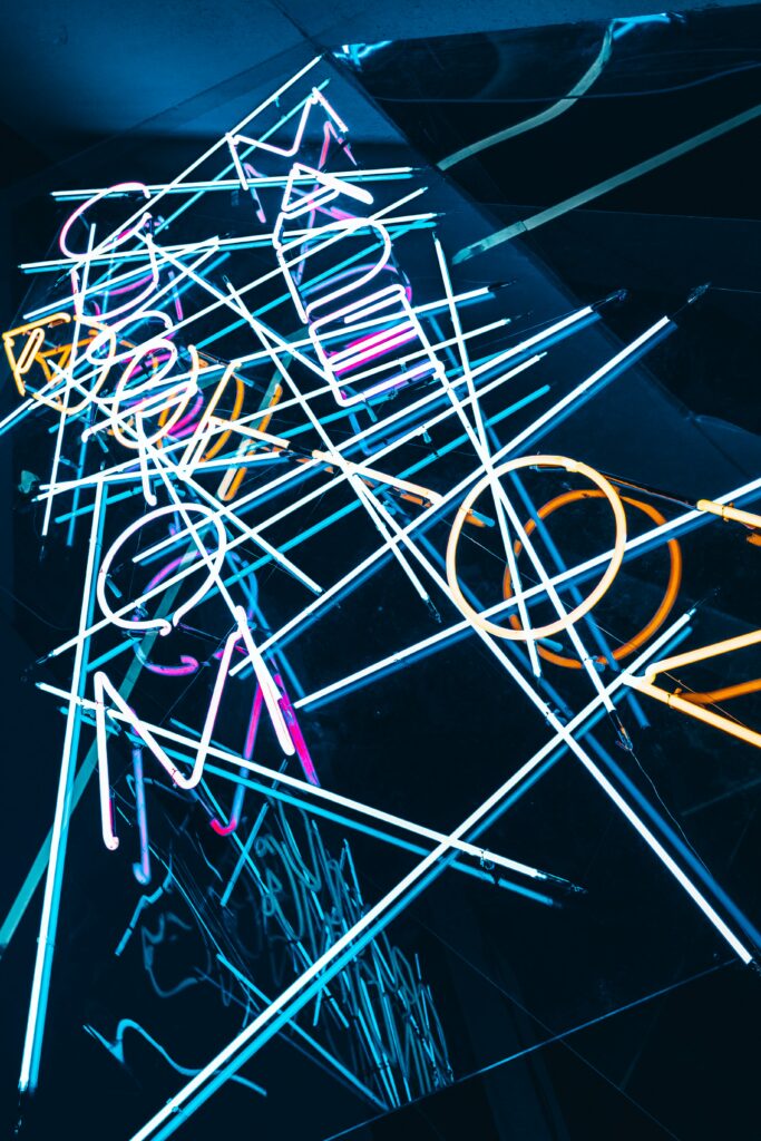 Vibrant Neon Lights Wallpaper: Dynamic Colorful Background Design