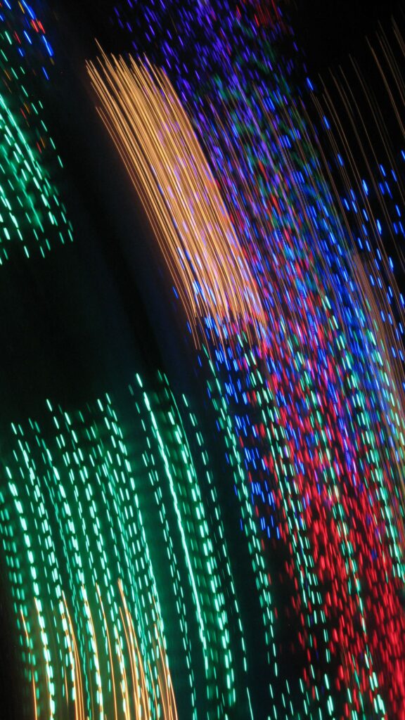 Vibrant Neon Light Stripes Wallpaper - Freezelight Technique