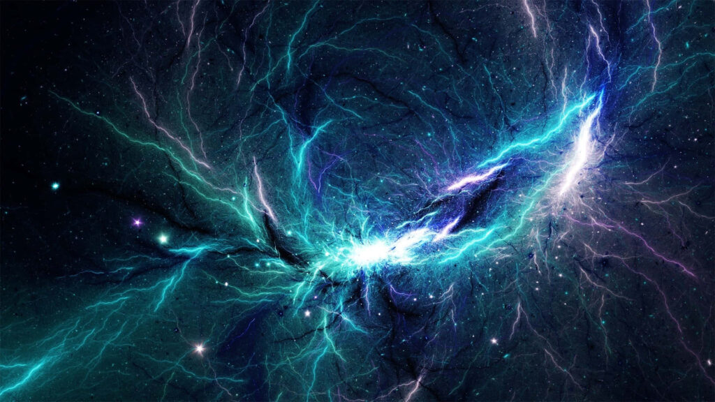 Vibrant Neon Lights Wallpaper: Electric Patterns on Dark Background