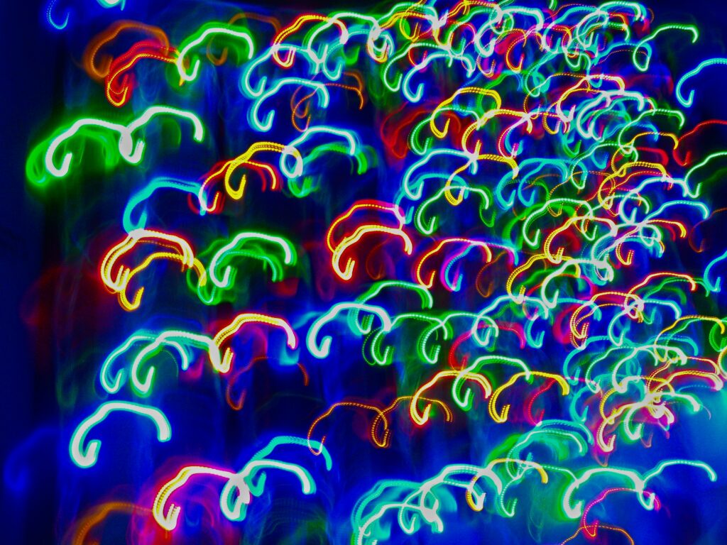 Vibrant 3968x2976 Neon Lights Motion Wallpaper - Colorful Abstract Background