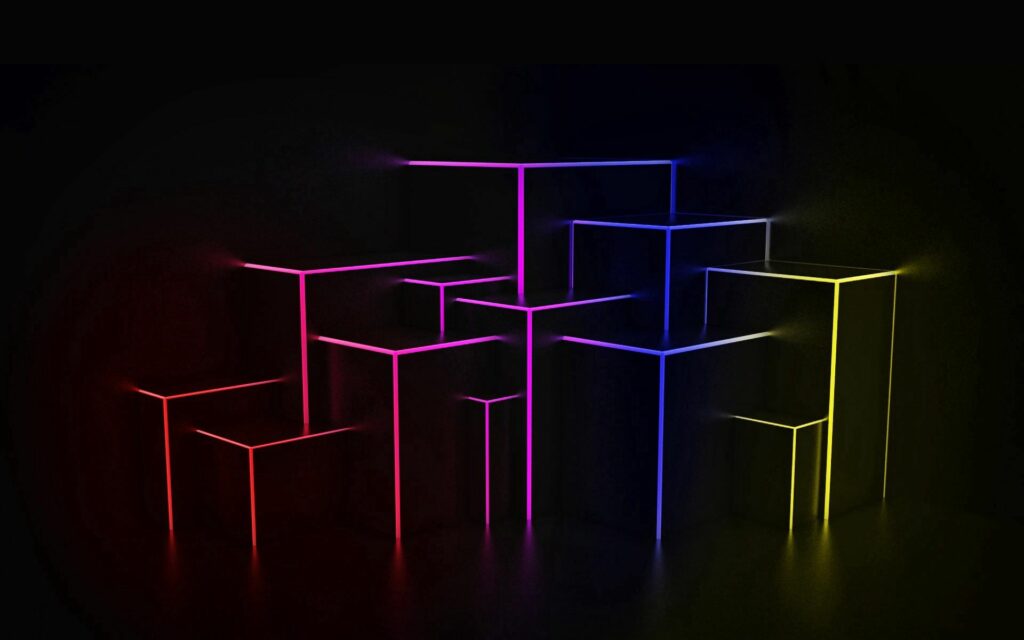 Vibrant Neon Lines Abstract Wallpaper - 1920x1200 Dark Background