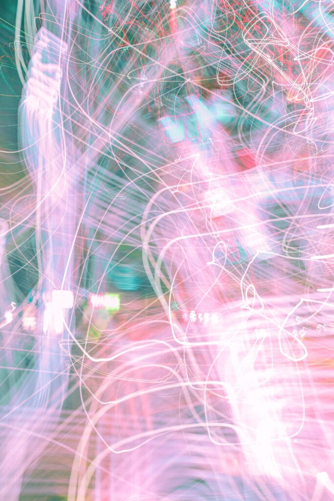 Mesmerizing Neon Lines Wallpaper - Long Exposure Abstract Background