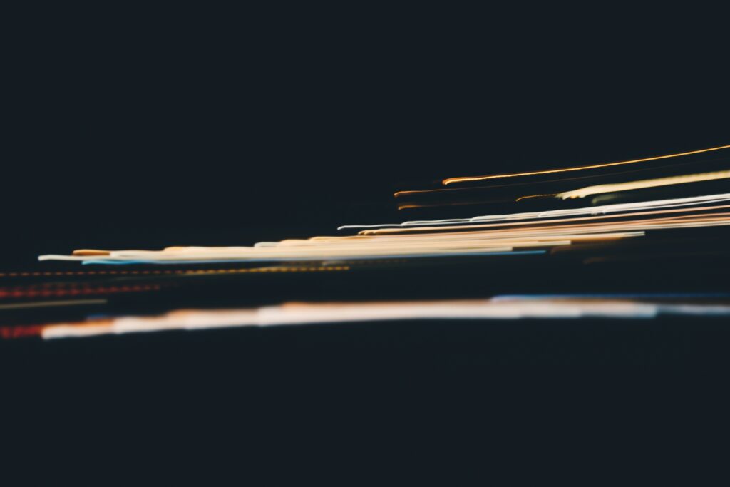 Vibrant Neon Lines Wallpaper - Sleek, Minimalist Black Background