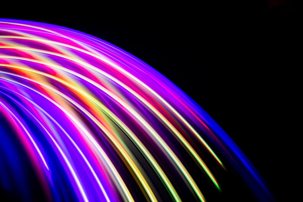 Vibrant Neon Lines Abstract Wallpaper | Mesmerizing Dynamic Background
