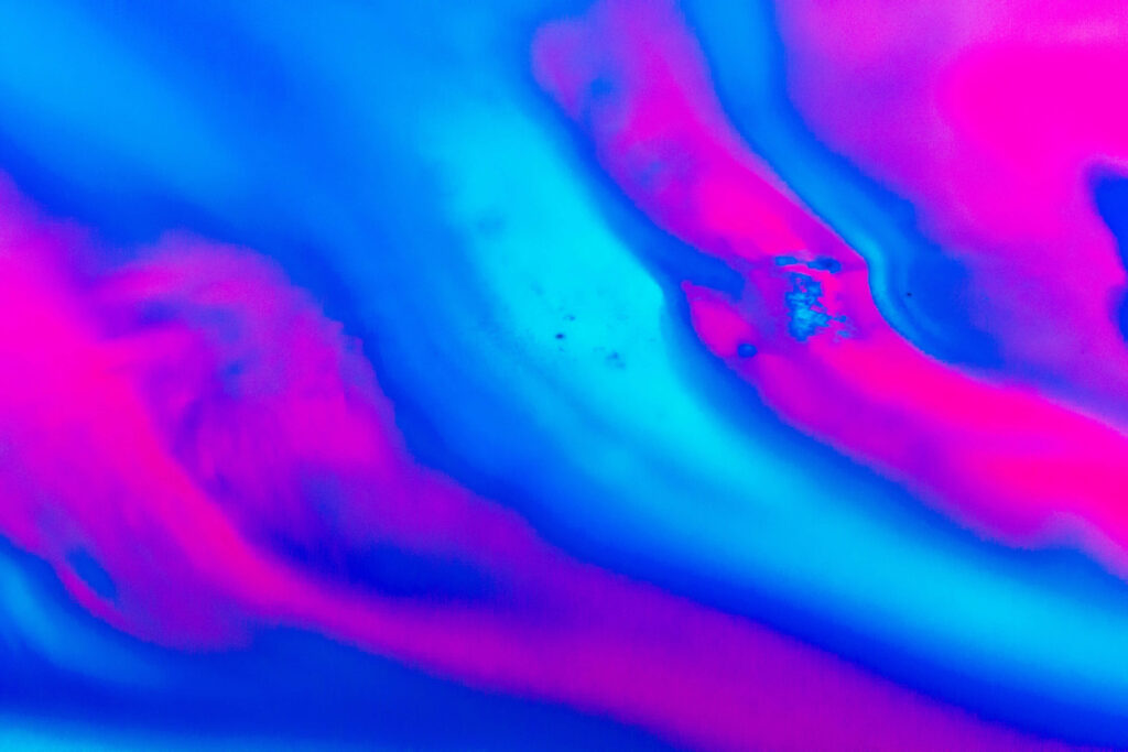 Vibrant Abstract Wallpaper: Neon Pink & Blue Swirls Design
