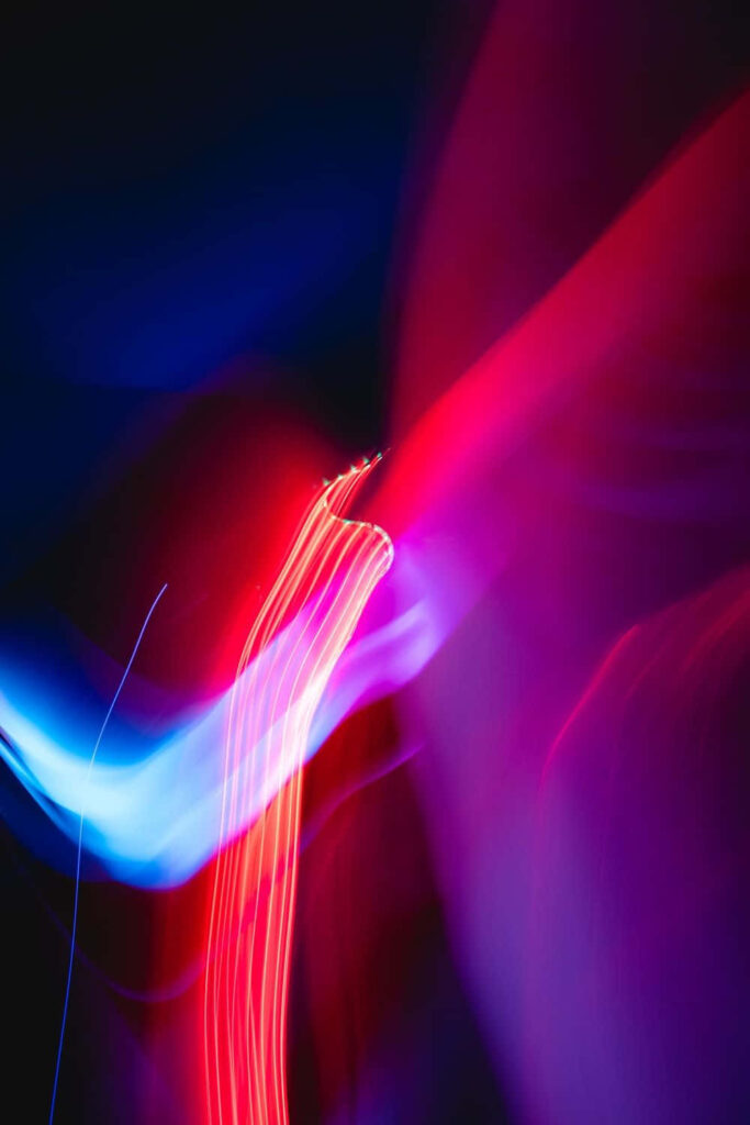 Vibrant Neon Purple, Blue & Red Abstract Wallpaper Background