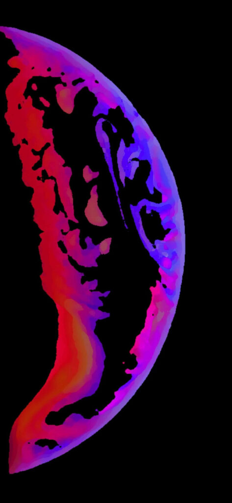 Vibrant Abstract Wallpaper: Neon Red & Purple for iPhone XS Max