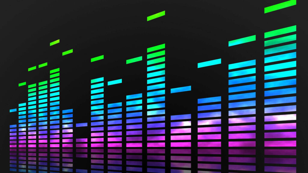 Vibrant Neon Sound Wave Wallpaper - Dynamic Tech Aesthetic Background