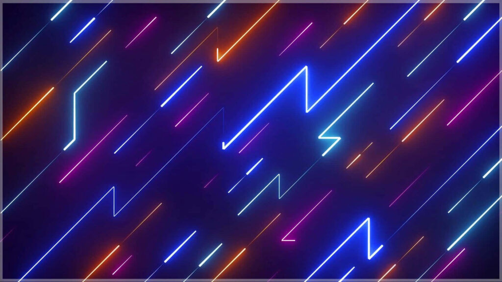 Vibrant Neon Streaks on Dark Background - Modern Wallpaper Design