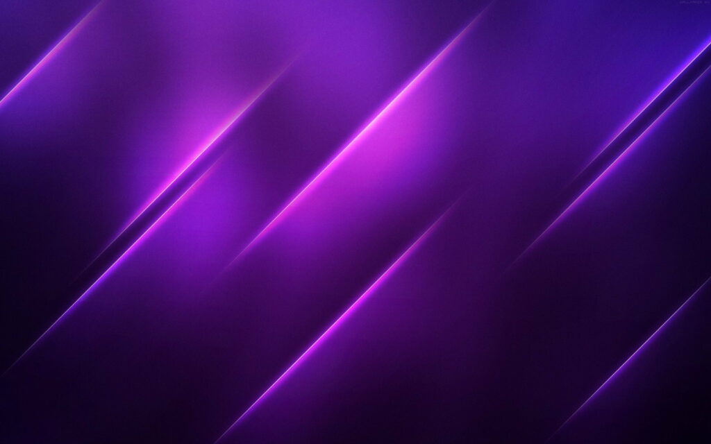 Pulsating Neon Streaks on Vibrant Purple Canvas - Captivating 4K Wallpaper