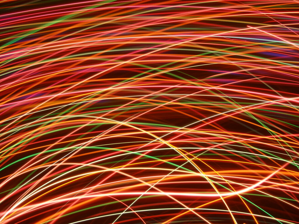 Vibrant Neon Stripes Wallpaper | Colorful Diagonal Background