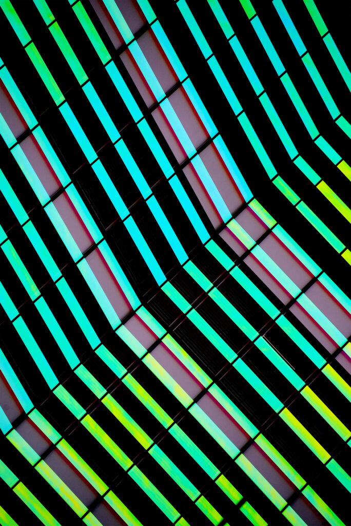 Vibrant Neon Stripe Wallpaper: Dynamic Gradient on Dark Background