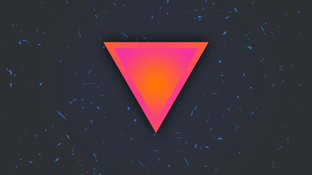 Vibrant Pink & Orange Neon Triangle Abstract Wallpaper Background