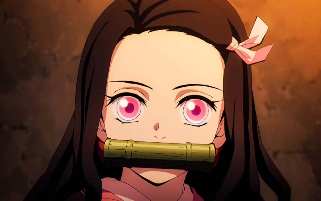 Vibrant Nezuko Desktop Wallpaper | Iconic Demon Slayer Design