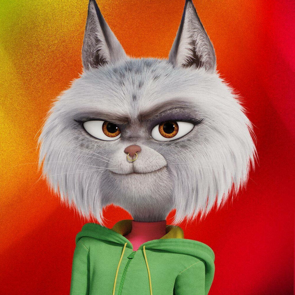 Vibrant Wallpaper of Nooshy from *Sing 2* - Energetic Lynx Character
