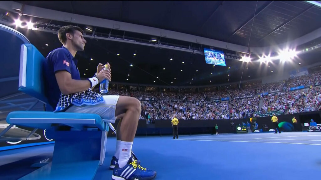 Novak Djokovic 2016 Australian Open Wallpaper: Intense Courtside Moment